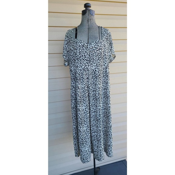 Old Navy  All Over Leopard Print Maternity‎ Midi Dress XL - Picture 1 of 7